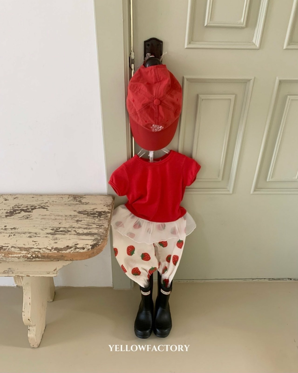 正韓夏Yellowfactory 草莓防蚊褲