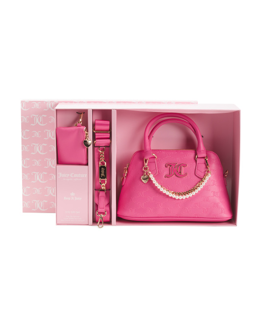 【預購】JUICY COUTURE H040151  三件套 手提郵差袋套裝