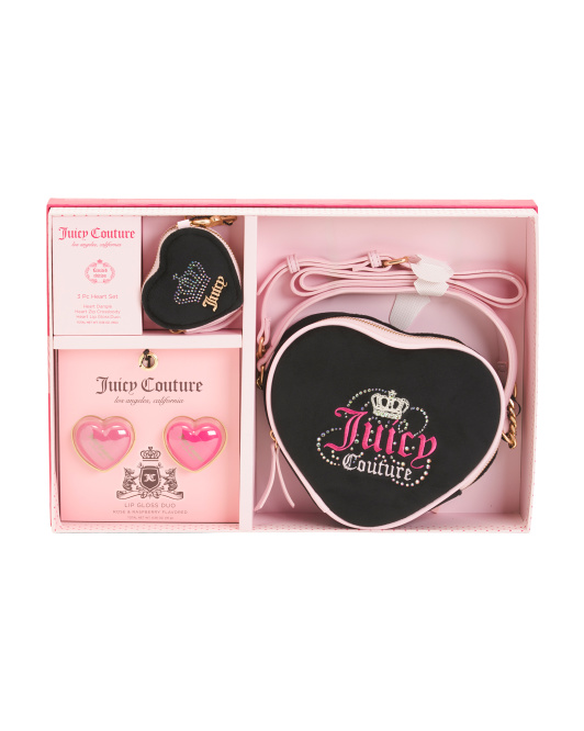【預購】JUICY COUTURE H040154  三件裝 愛心斜孭袋套裝