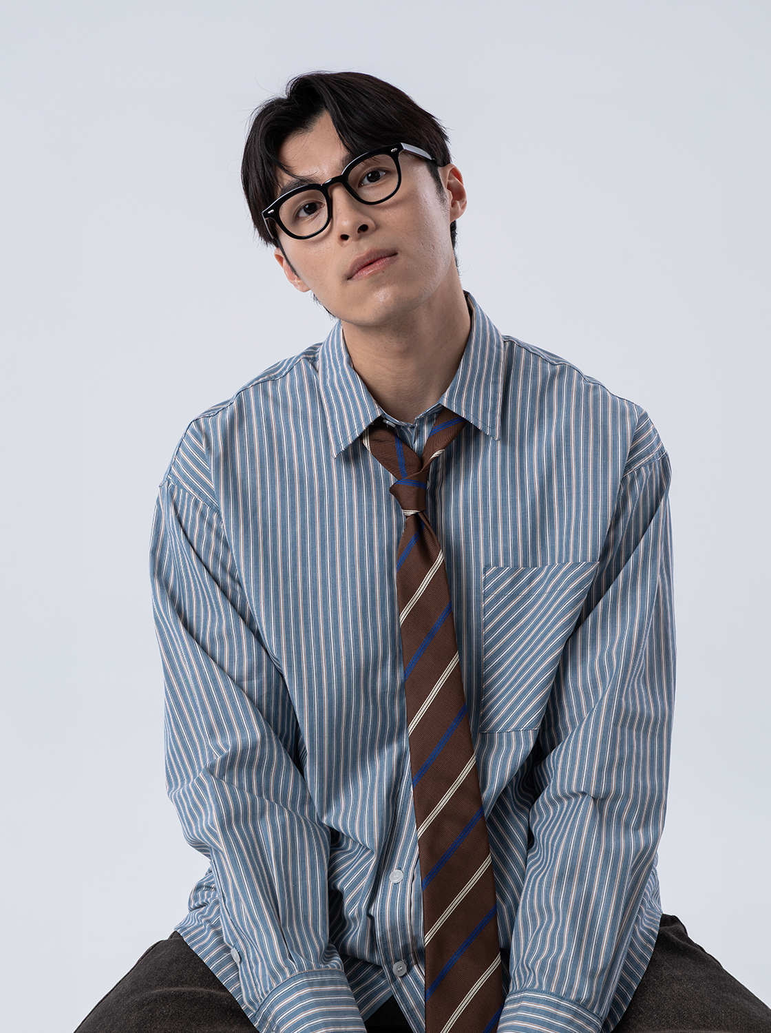 清新彩色條紋超寬型襯衫【親子款】