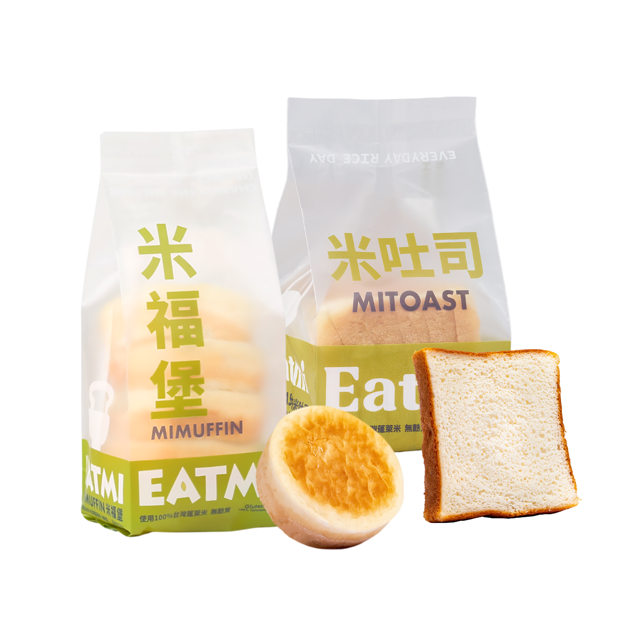 White MiToast+MiMuffin (Gluten-free)｜EATMI