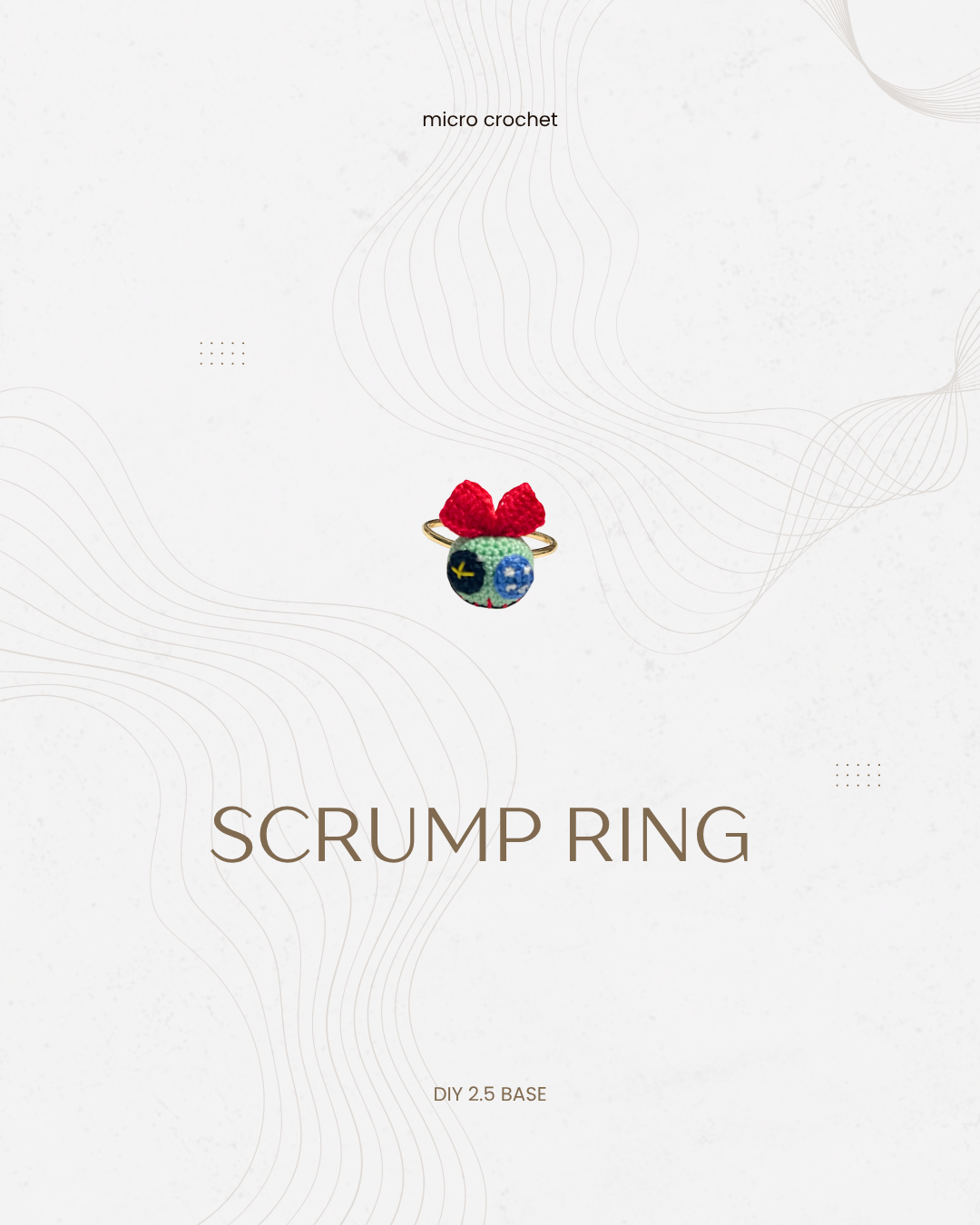 微型钩编公仔配戒指