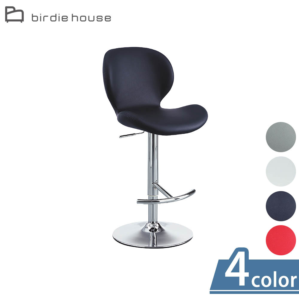 柏蒂家居-卡達皮面升降高背吧台椅/吧檯椅/高腳椅/工作椅/酒吧椅/櫃台椅(四色可選-灰色/白色/黑色/紅色)