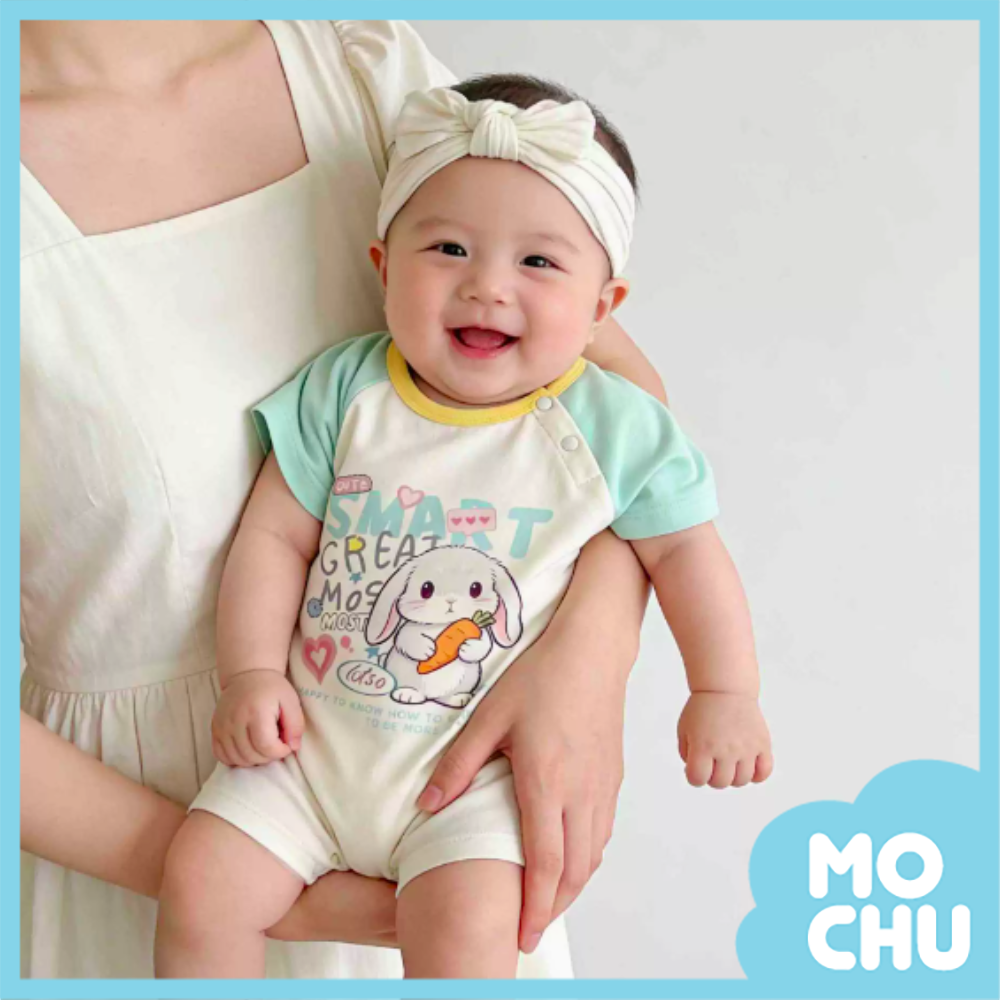 萌兔抱夢短袖連身衣