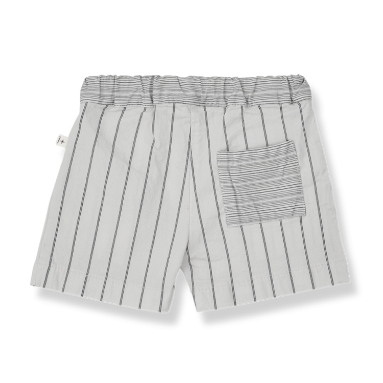 （預購）1+ in the family 條紋拼接雙釦短褲 MONRAS - grey