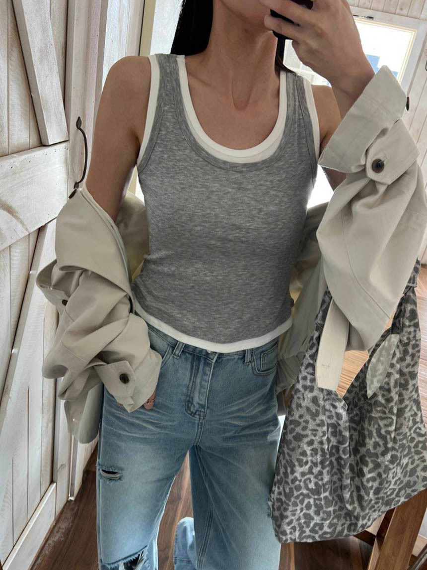 休閒+撞色背心*4色