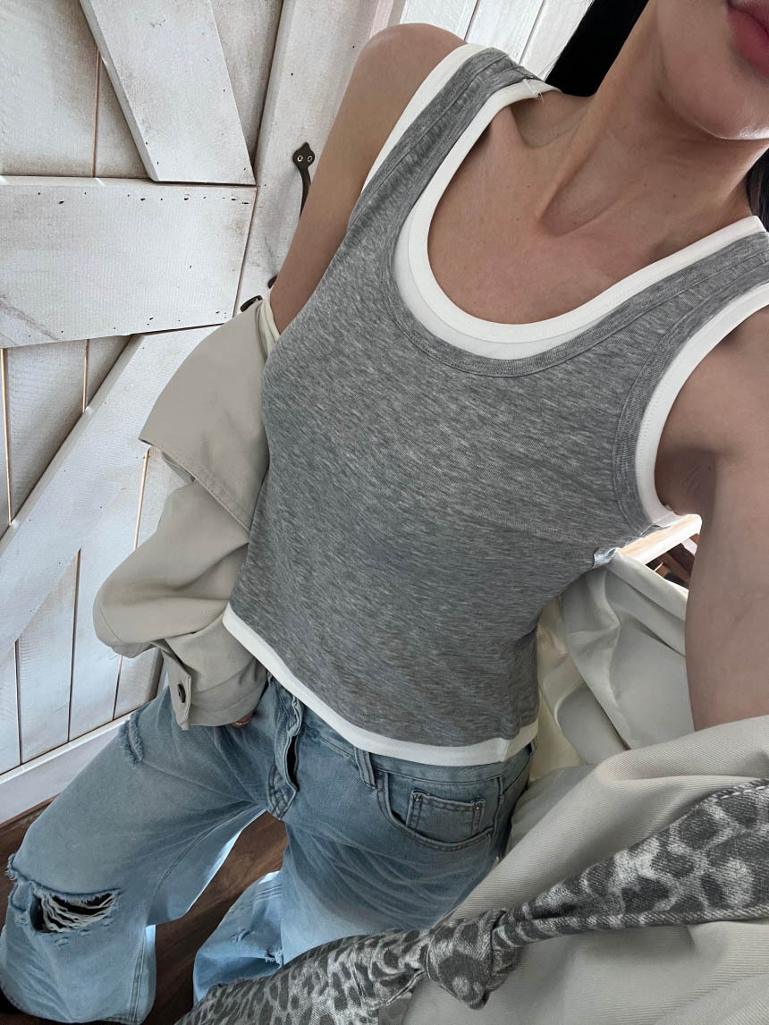 休閒+撞色背心*4色