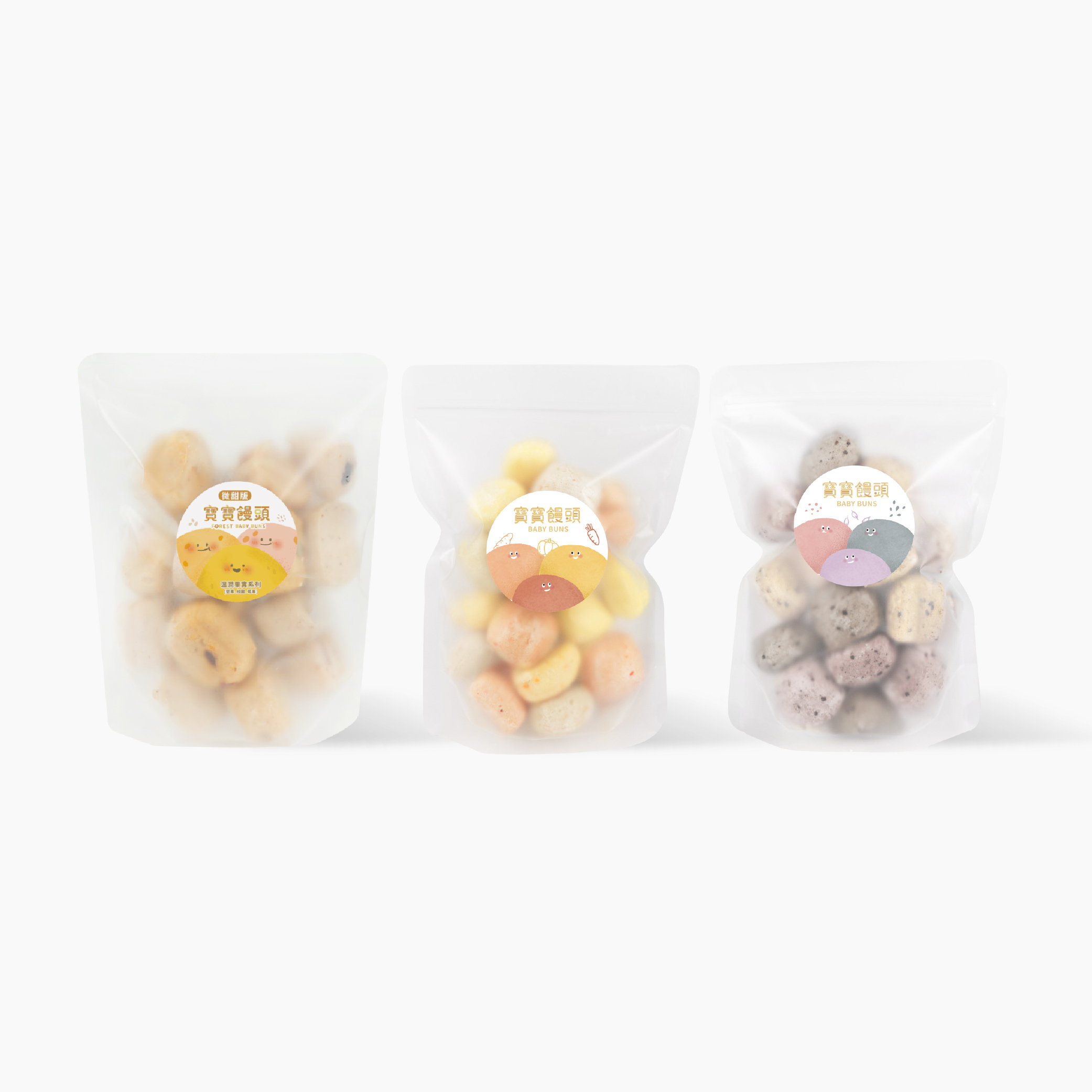 寶寶饅頭3包入｜無糖饅頭x2+有糖饅頭x1｜ 適合1歲以上｜冷凍｜12m+