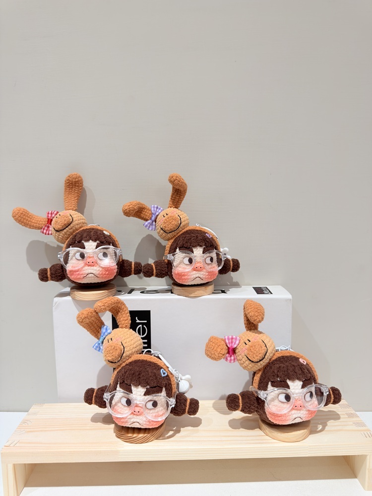 預購031-立體兔子髮箍大頭醜娃吊飾((蝴蝶結、配飾隨機))『預購時間45-90天』