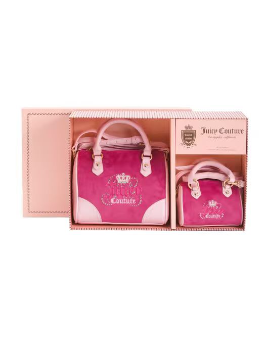 【預購】JUICY COUTURE H040156 絲絨波士頓包兩件組