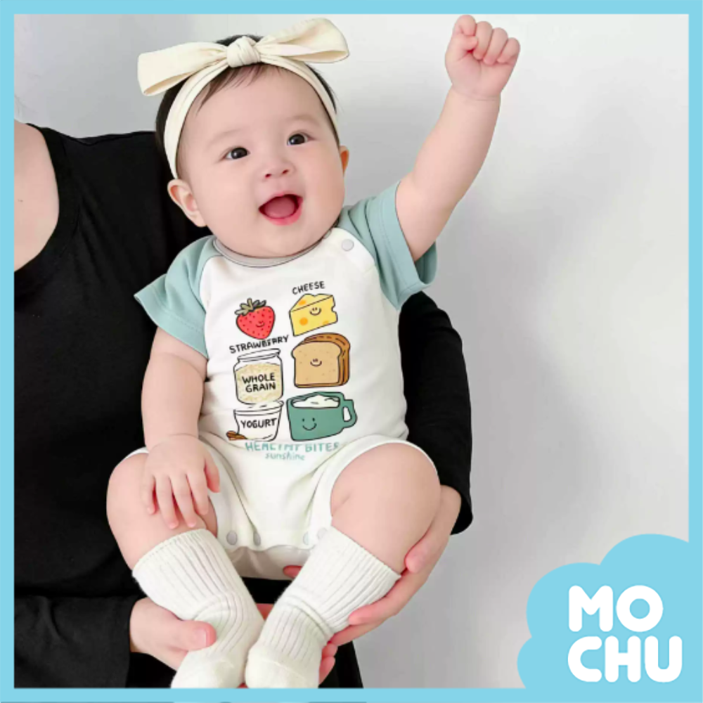 陽光早餐短袖連身衣