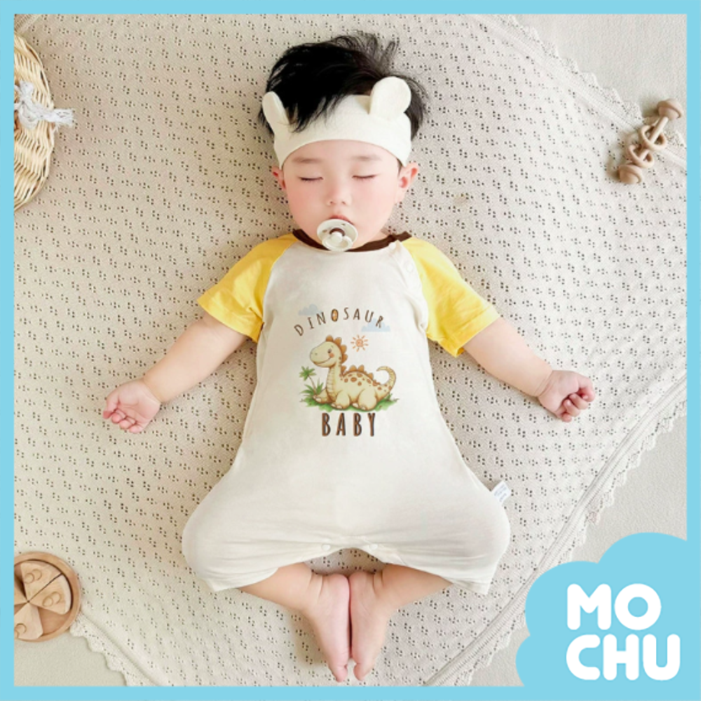 森林恐龍短袖連身衣