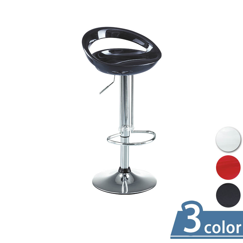 柏蒂家居-迪馬斯升降低背吧台椅/吧檯椅/高腳椅/工作椅/酒吧椅/櫃台椅(三色可選-白色/紅色/黑色)