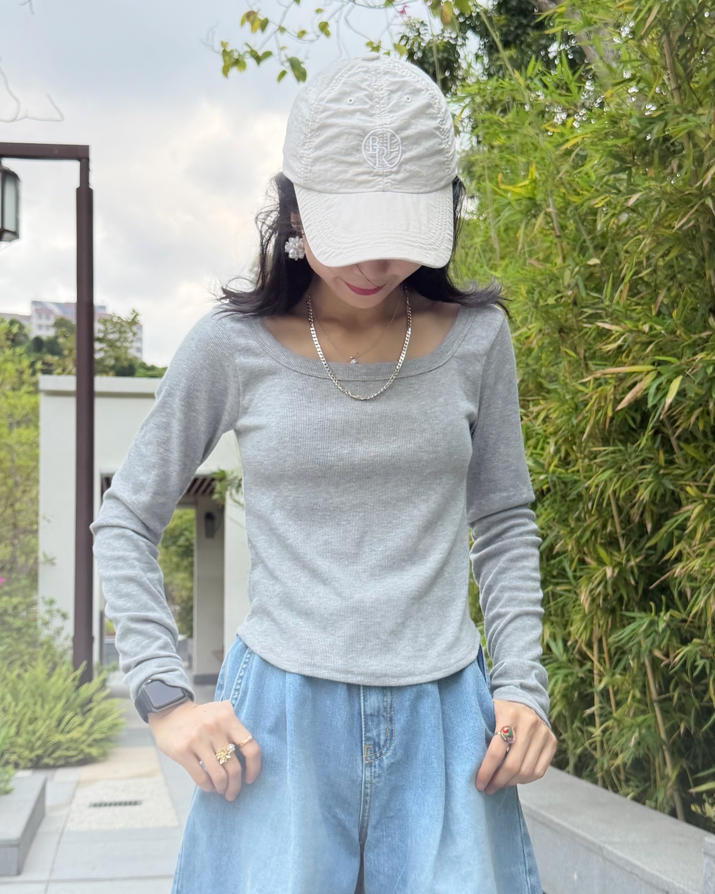 4月新品♥顯瘦大方領Top[微彈性]