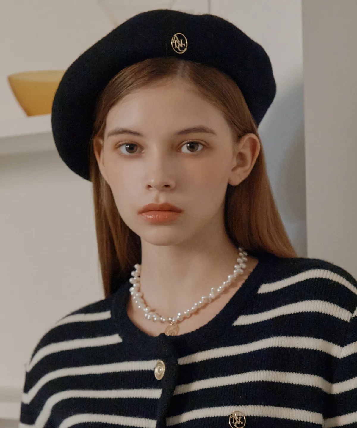 ANOETIC ANC GOLD LOGO WOOL BERET