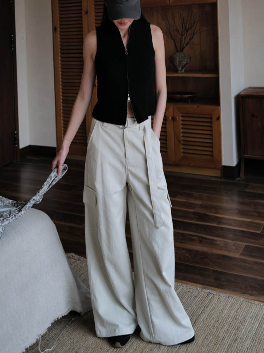 腰帶工裝休閒褲*2色