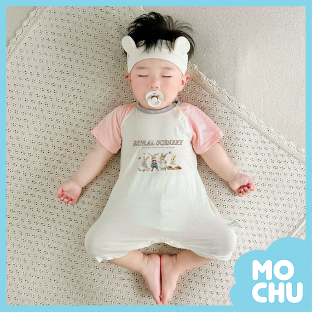 野餐兔短袖連身衣