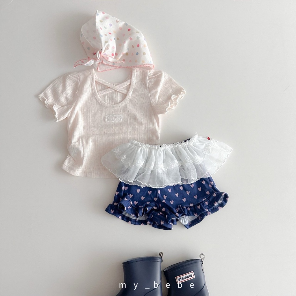 正韓夏MY BEBE 兩色搭配屁簾襯裙