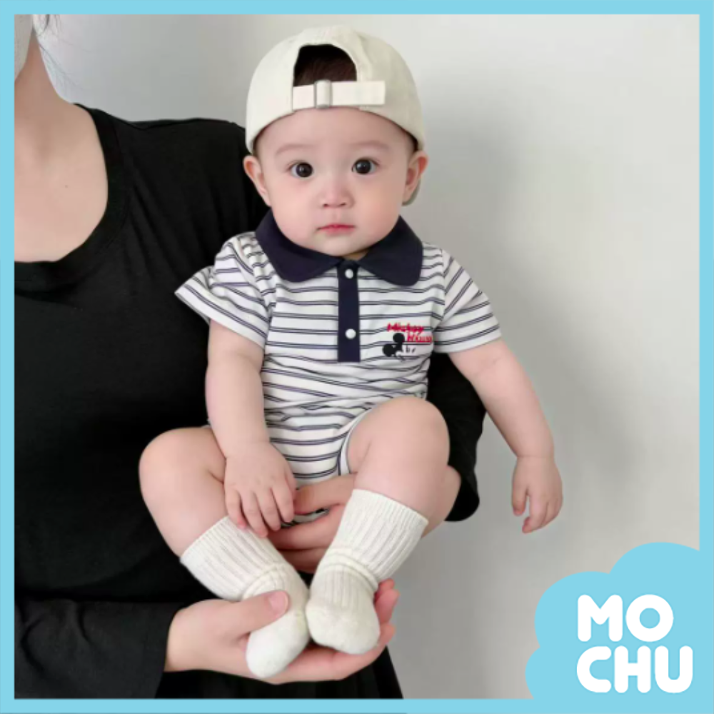 波普米奇翻領短袖連身衣