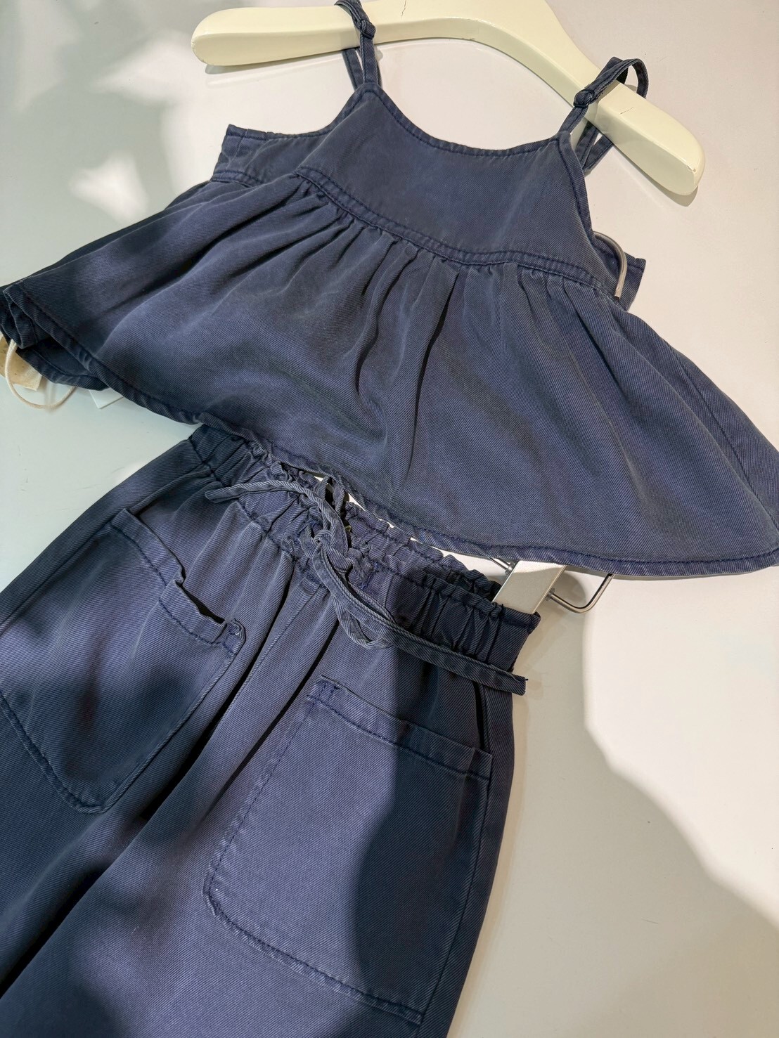 X90506 牛仔細肩套裝