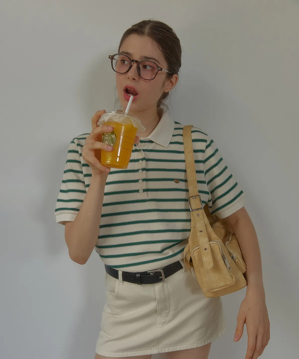 ANOETIC ANC STRIPE RUGBY HALF T-SHIRT