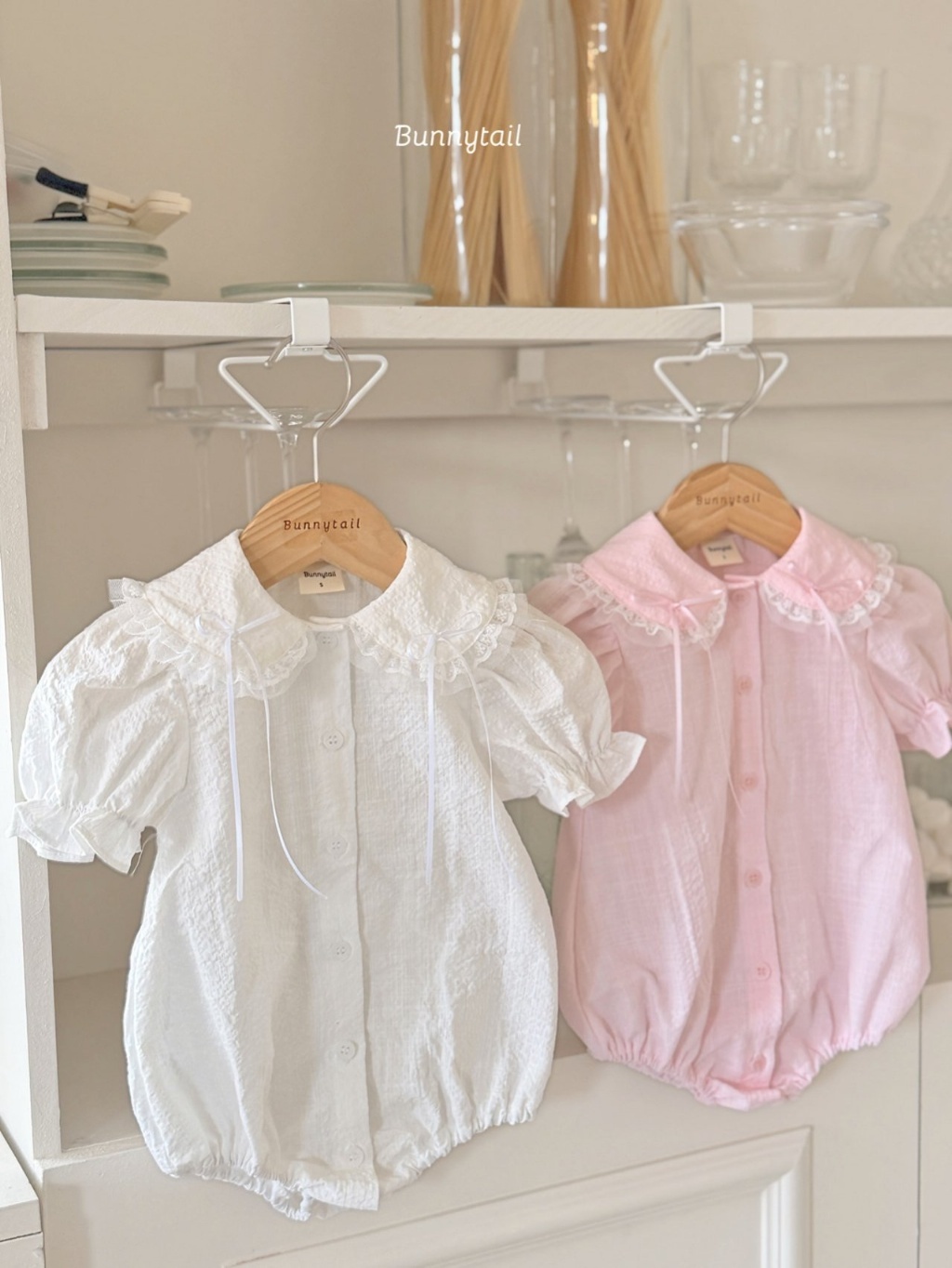 正韓夏bunnytail 優雅蝴蝶結包屁衣