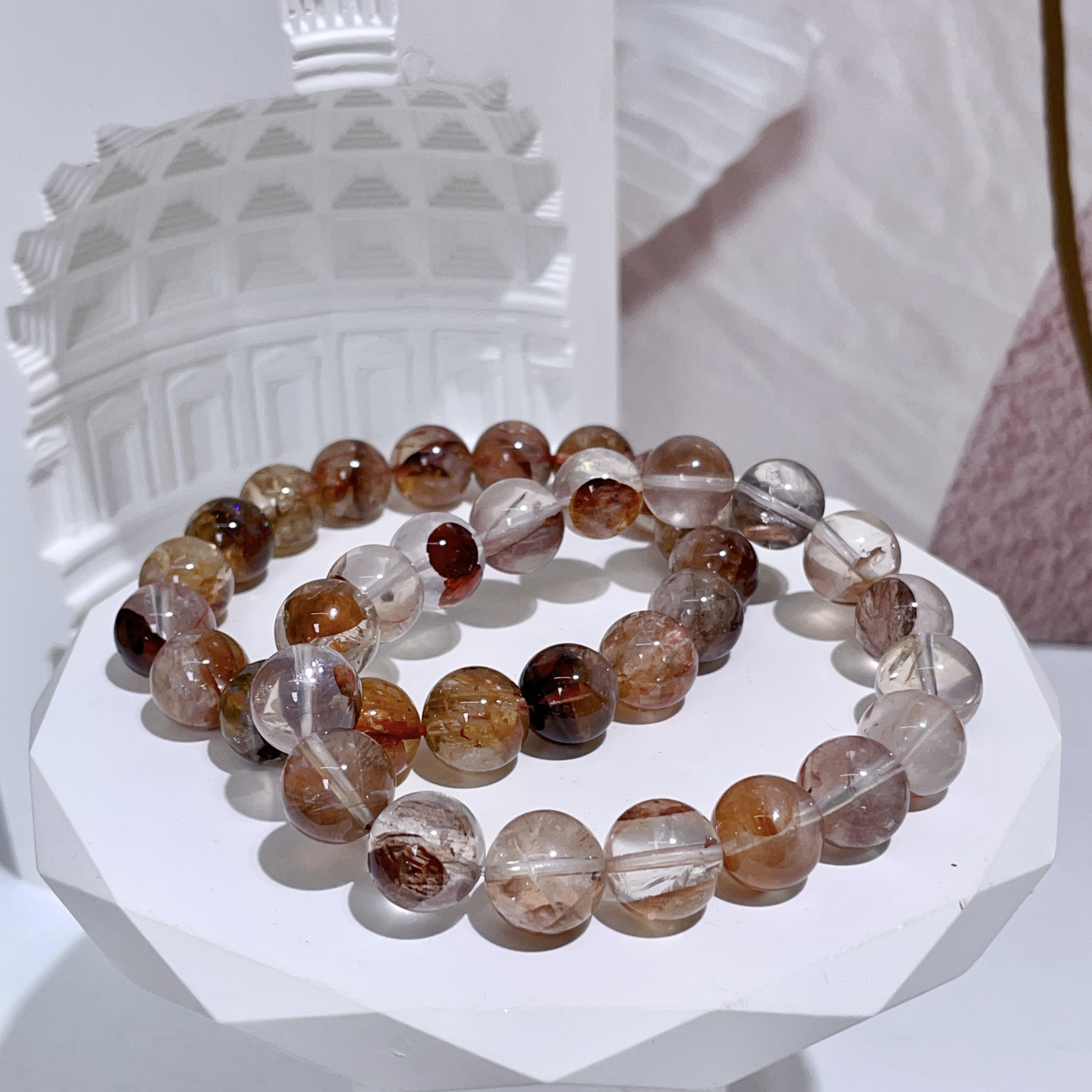 楓葉膠花手串 11mm+