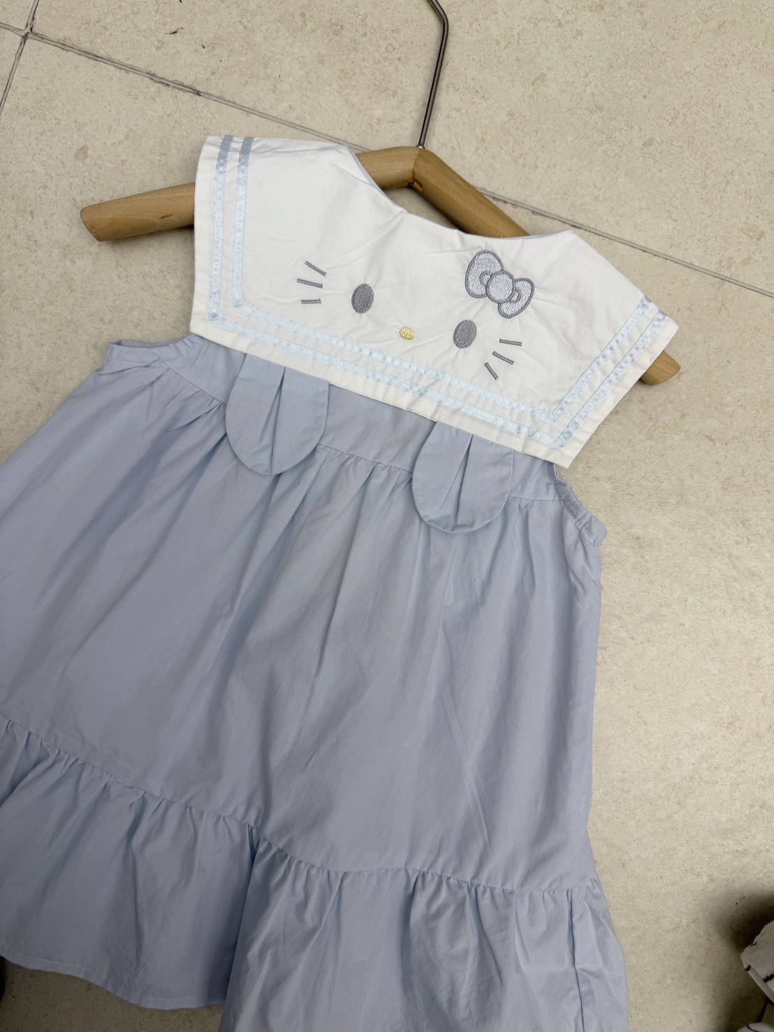 H65050 寶寶藍KT翻領洋裝