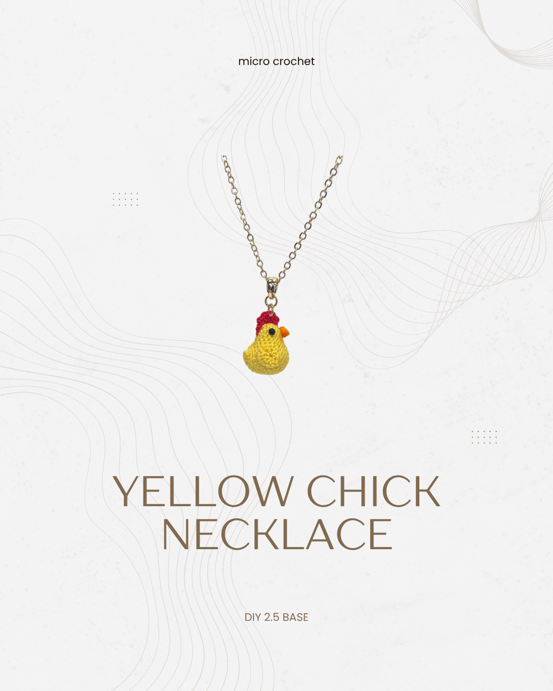 Micro Crochet Chick Necklace