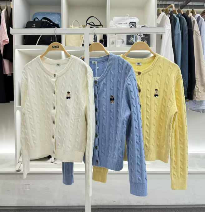 韓國代購 SPAO 長袖線衫外套SPCKG12G50