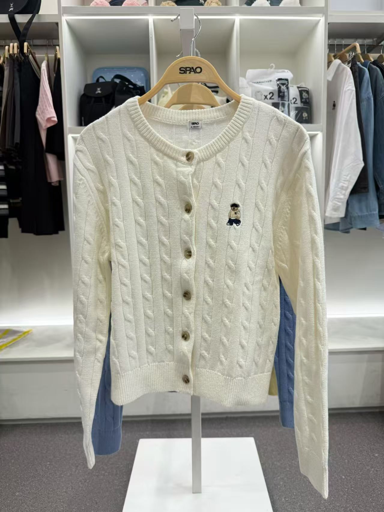 韓國代購 SPAO 長袖線衫外套SPCKG12G50