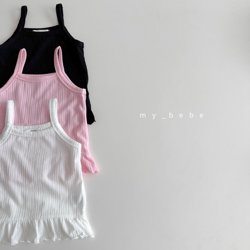 正韓夏MY BEBE 三色花邊軟綿背心