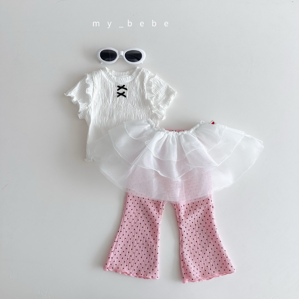 正韓夏MY BEBE 三色雙層捲邊上衣