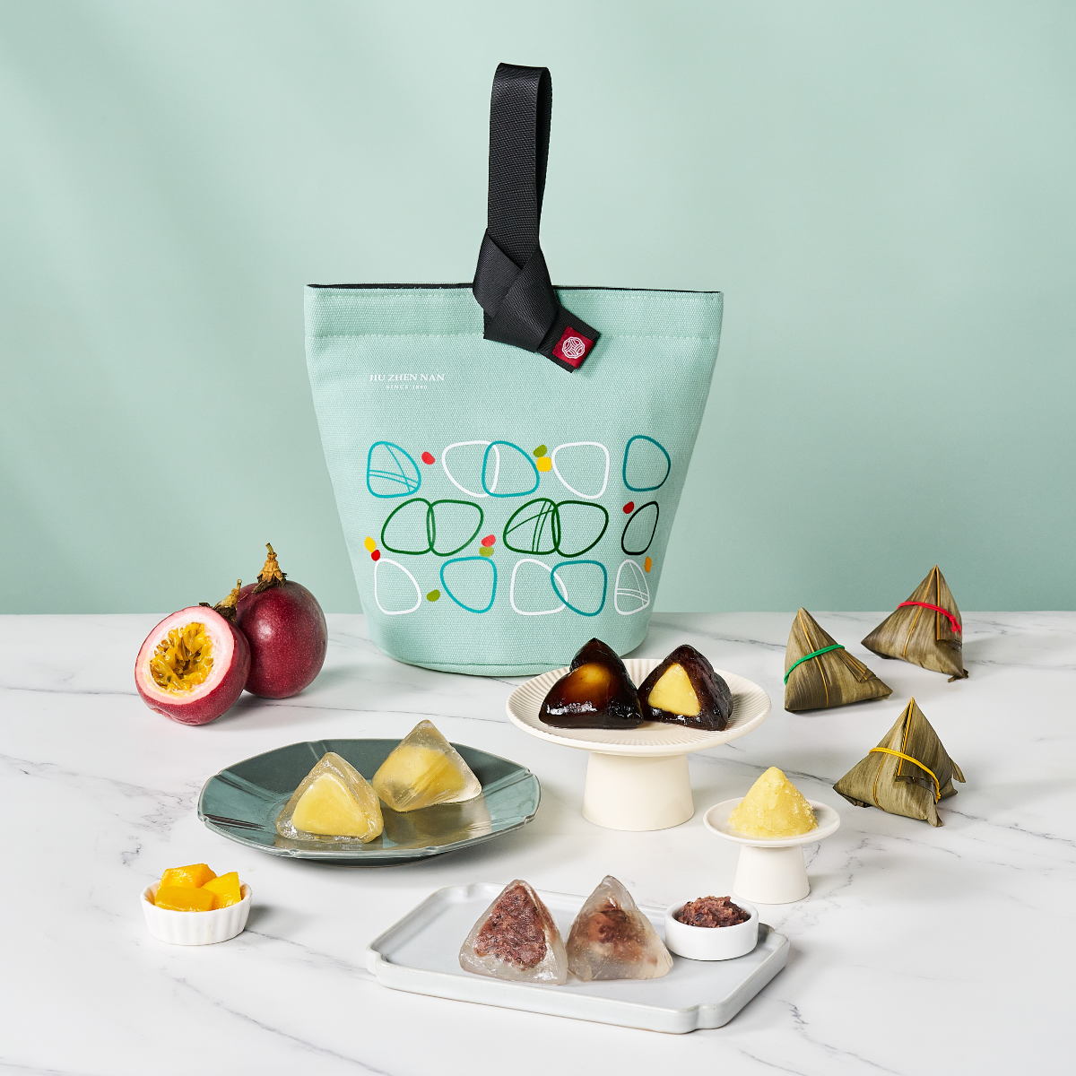 〔端午冰粽禮盒〕黑糖綠豆沙3入x百香芒果3入x紅豆3入｜舊振南