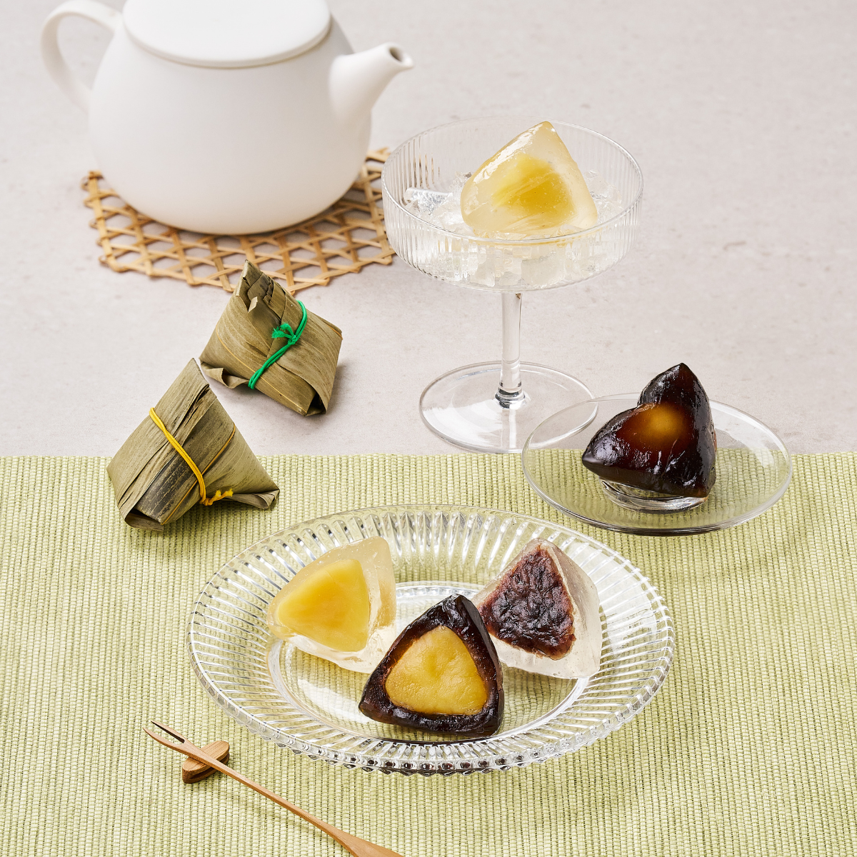 〔端午冰粽禮盒〕黑糖綠豆沙3入x百香芒果3入x紅豆3入｜舊振南