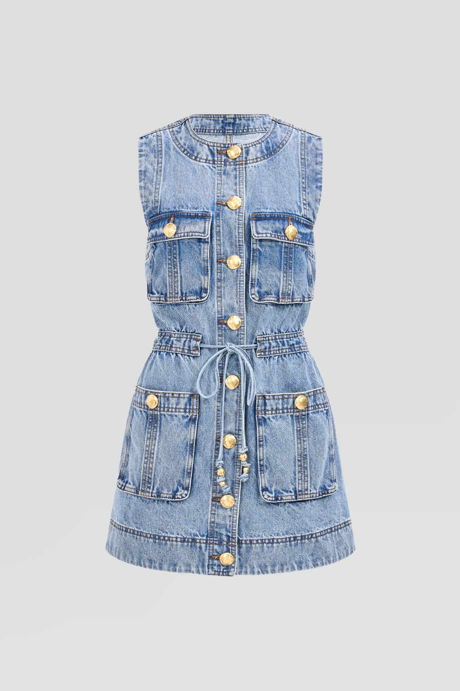 Aje｜Goldie Denim Mini Dress