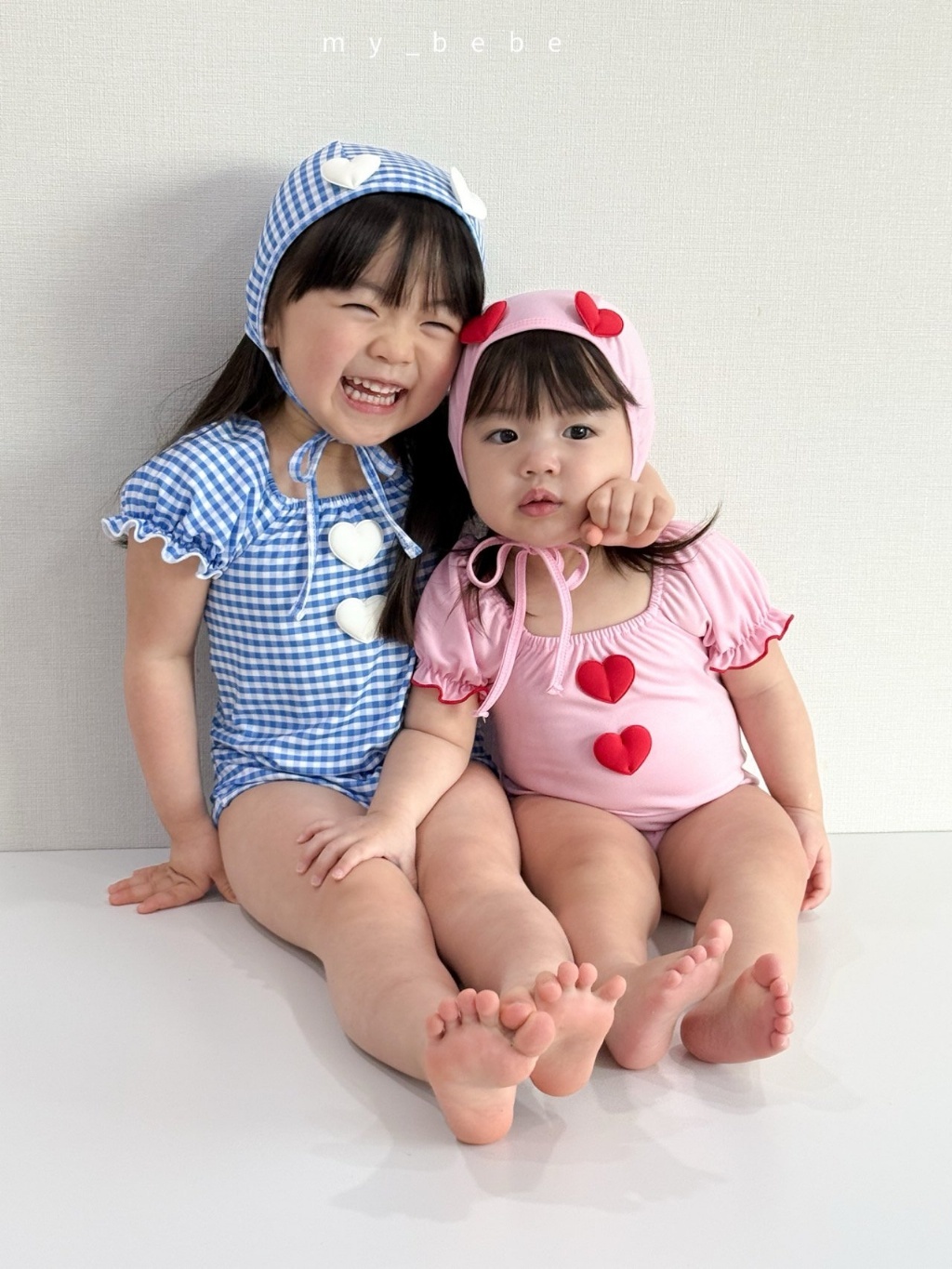 正韓夏MY BEBE 兩色立體愛心連身泳衣