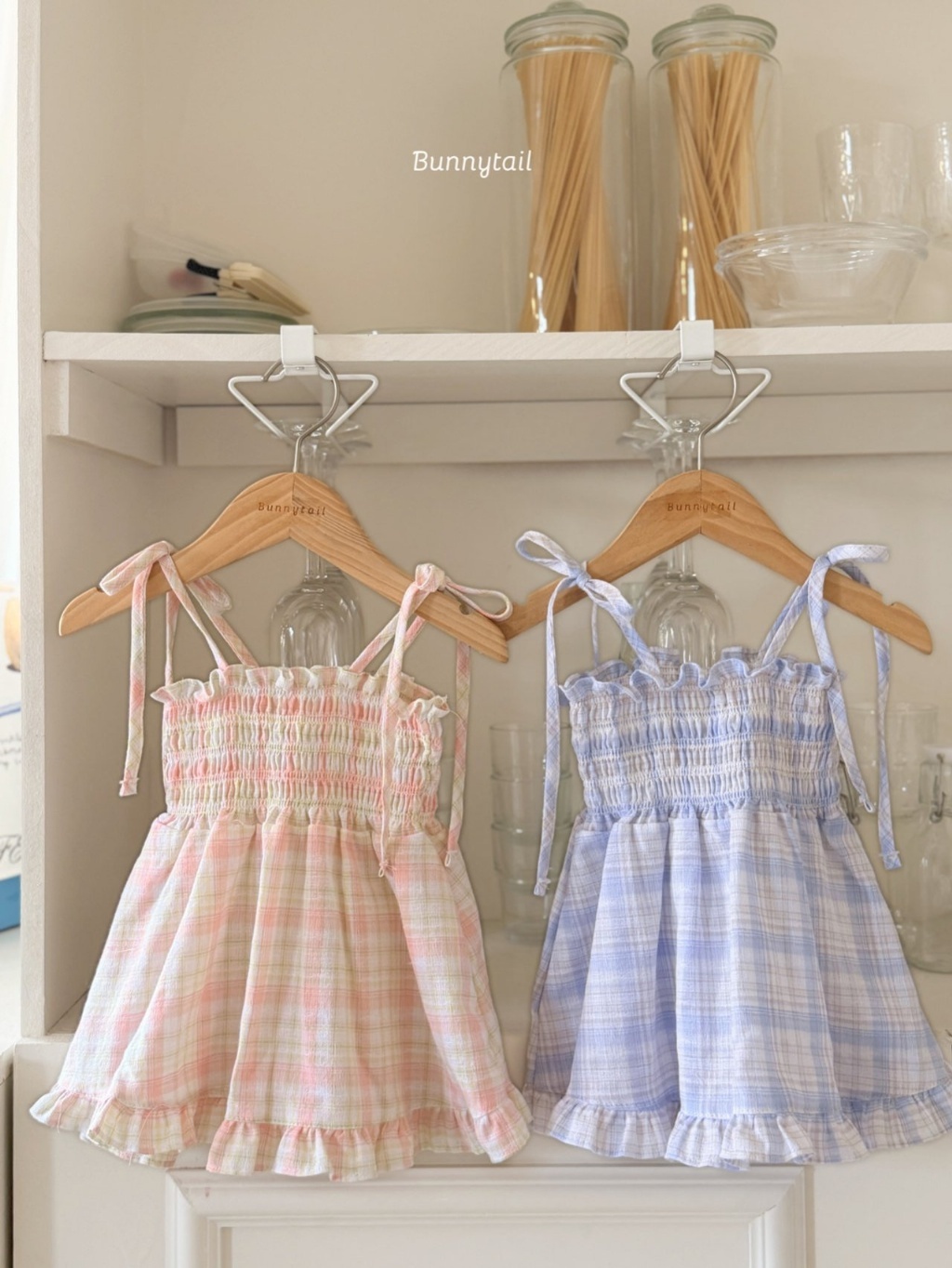 正韓夏bunnytail 繽紛方格洋裝