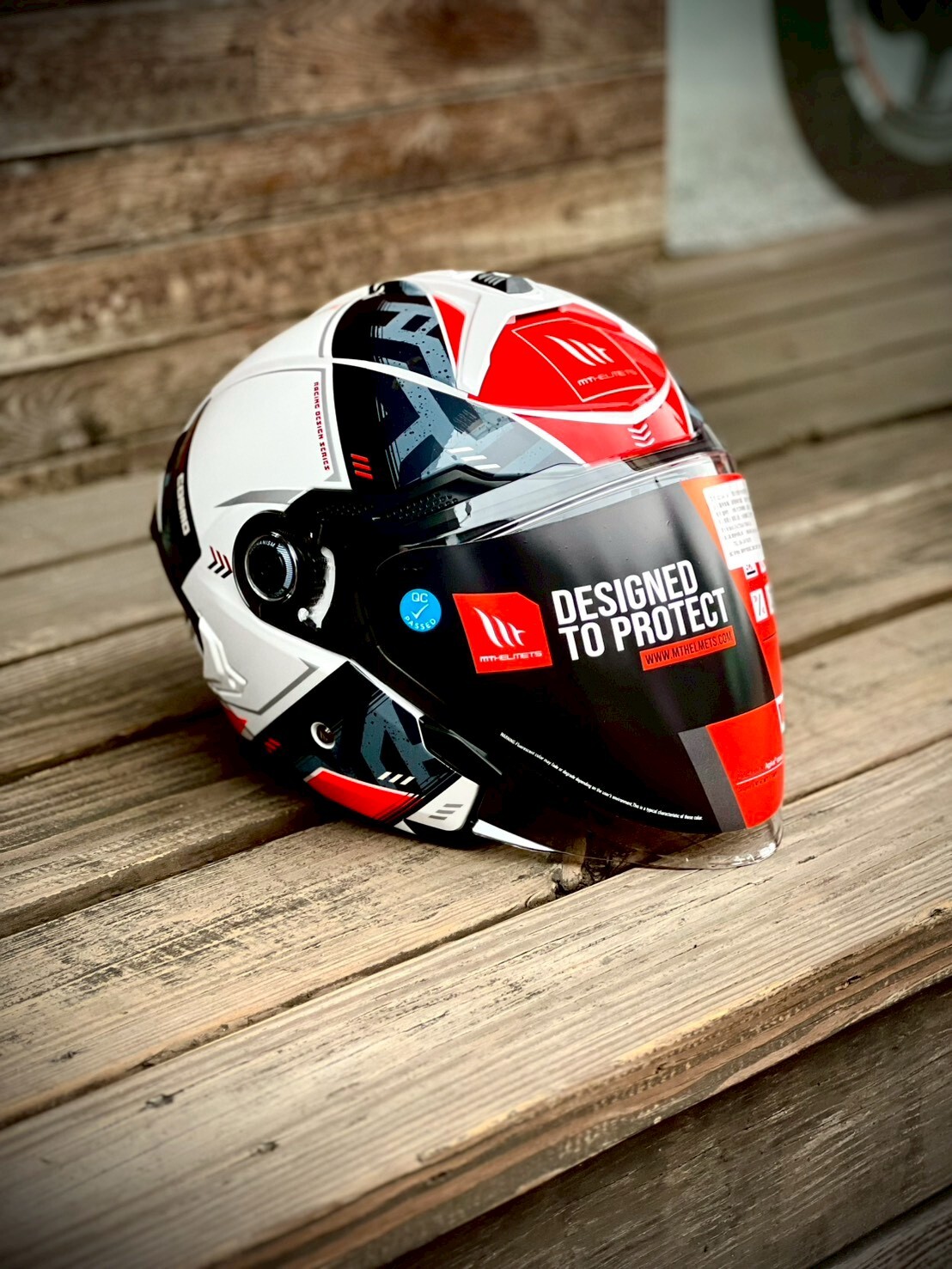 MT Helmet COSMO SV 彩繪 黑白橘方向 3/4罩 安全帽 亞版