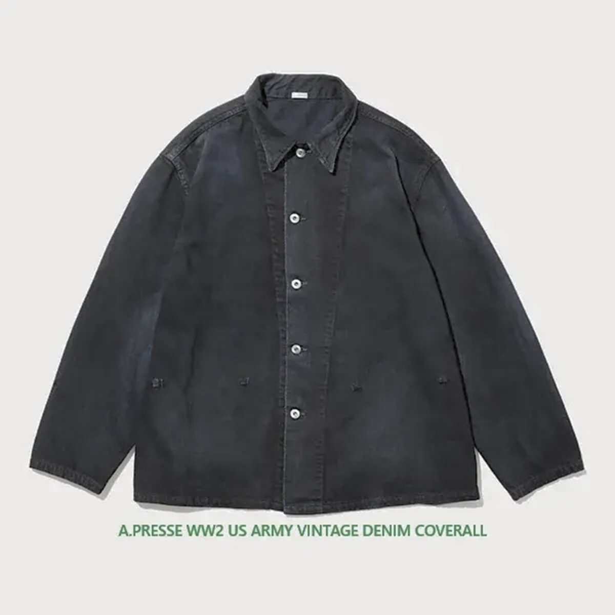A.PRESSE WW2 US ARMY VINTAGE DENIM COVERALL [CUSTOM] 25AAP-01-44 - PRE ORDER ITEM (預訂中)