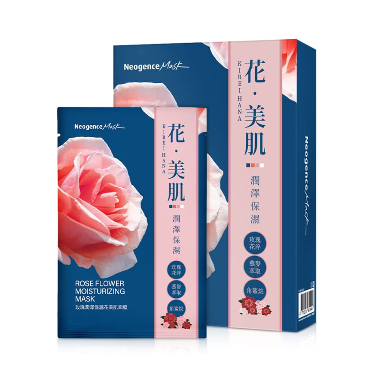 Neogence 玫瑰潤澤保濕花美肌面膜6片/盒