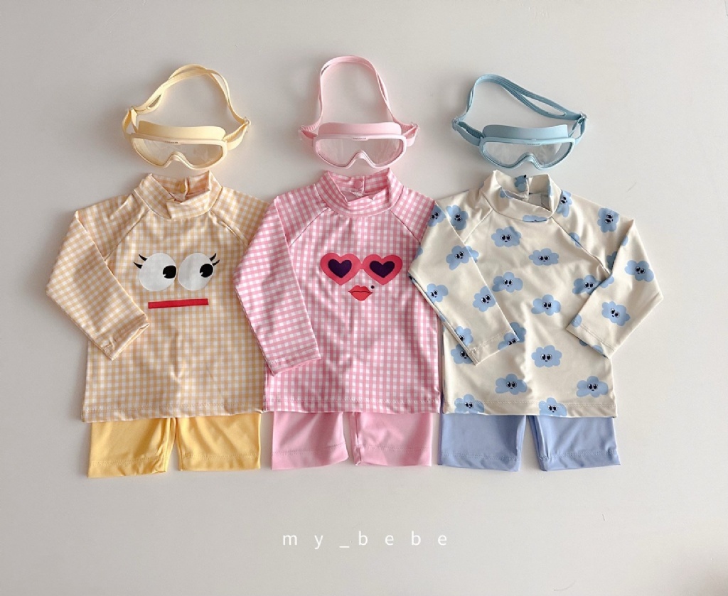正韓夏MY BEBE 三色童趣防曬兩件式泳衣