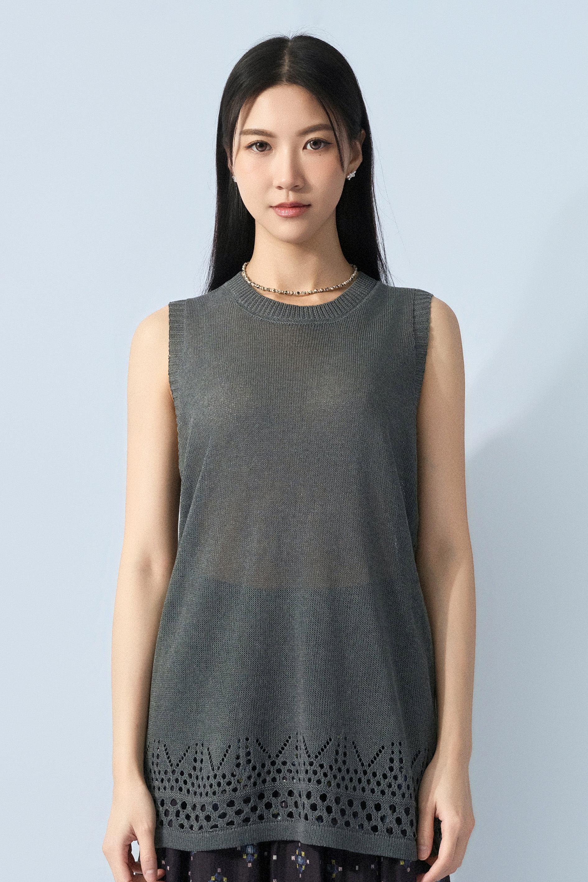 通花腳針織長背心（預購產品）