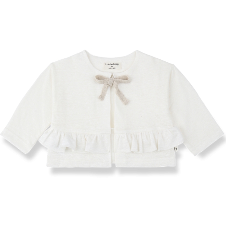 （預購）1+ in the family 綁帶荷葉邊罩衫 BASCARA- off-white