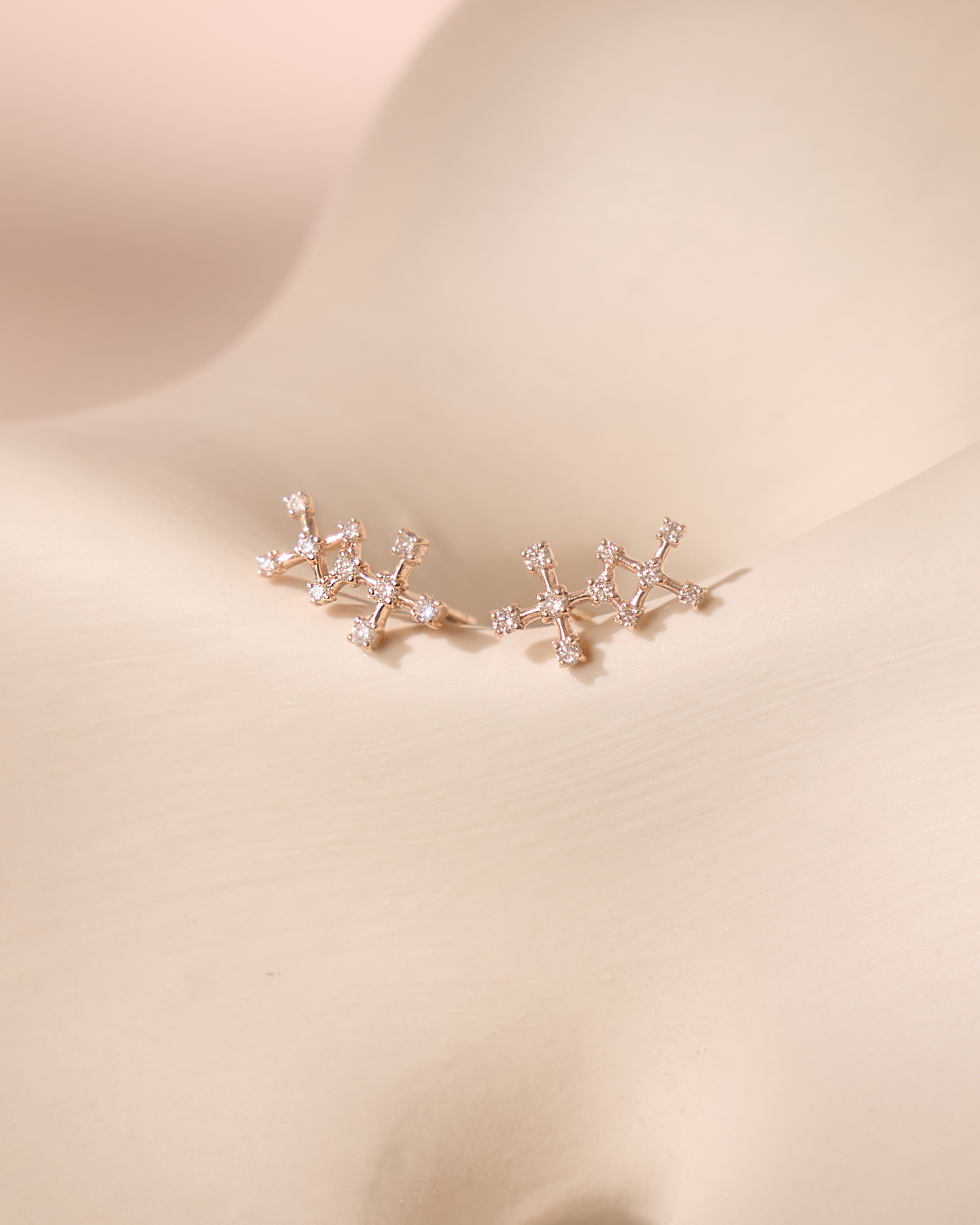 lumi｜十字晶格耳環