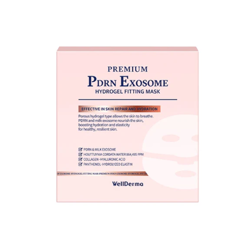 韓國代購 WellDerma 外泌體凝膠面膜  Premium PDRN Exosome Hydrogel Fitting Mask 30g*4EA 💥買1送1💥