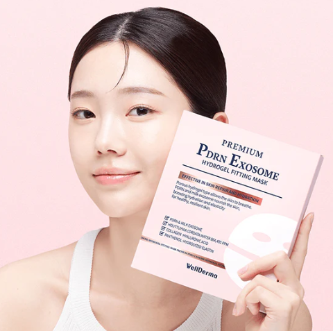 韓國代購 WellDerma 外泌體凝膠面膜  Premium PDRN Exosome Hydrogel Fitting Mask 30g*4EA 💥買1送1💥
