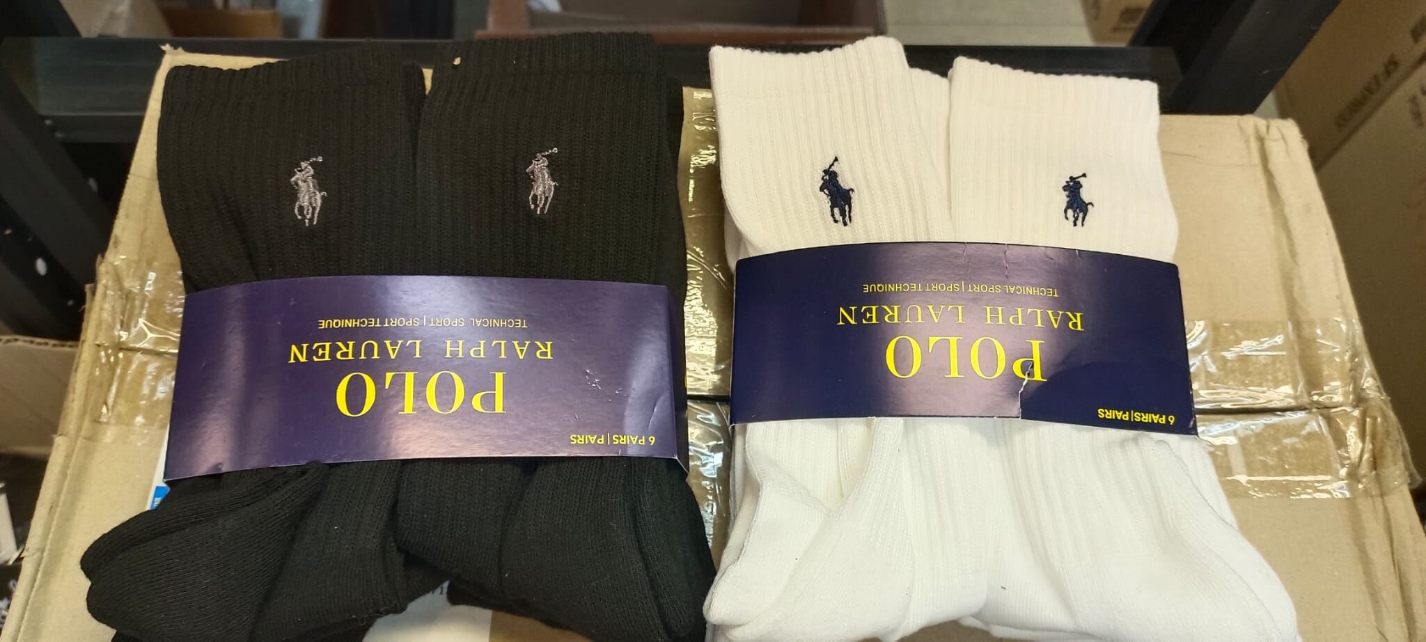 [M2225] 現貨] (J109) POLO 男裝長筒袜 (1套6對)