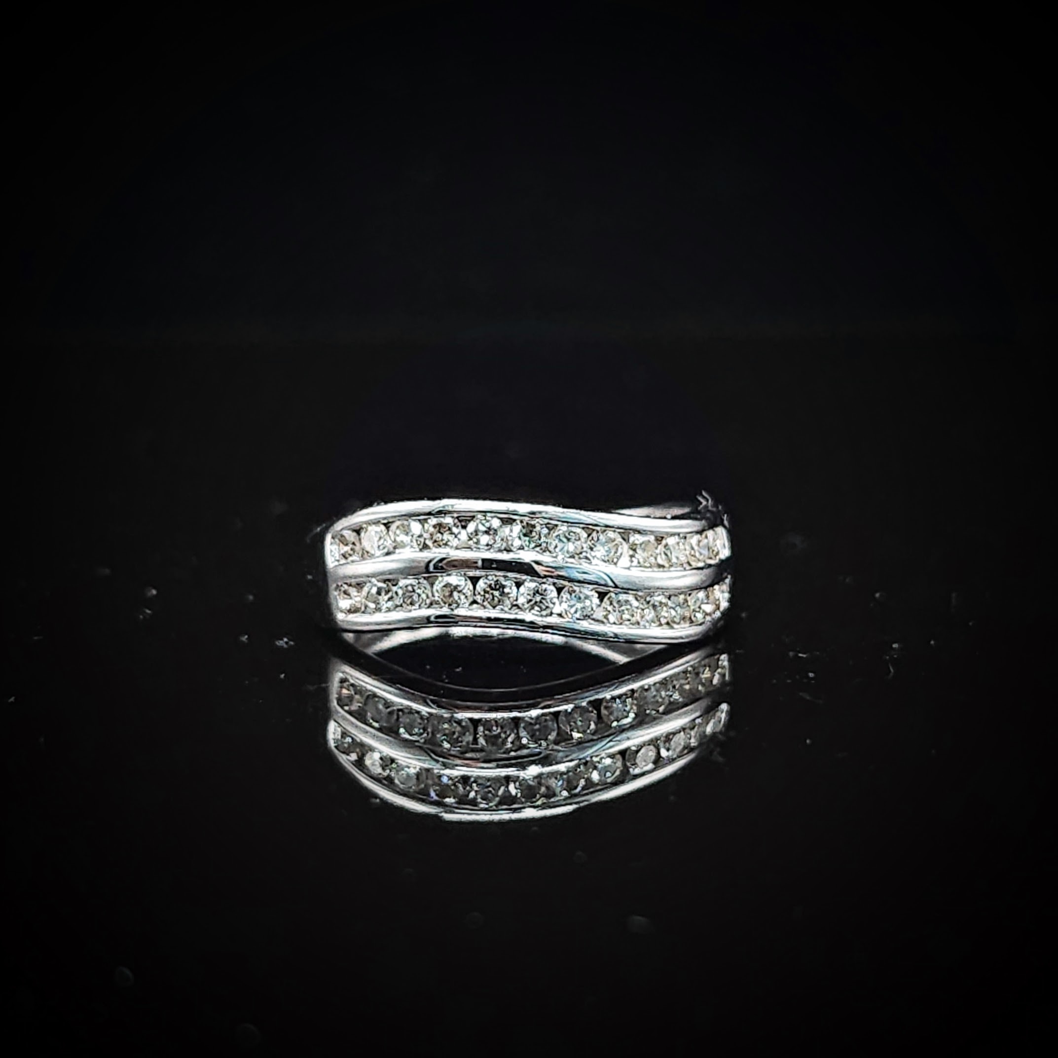 全新18K白金36份鑽石戒指