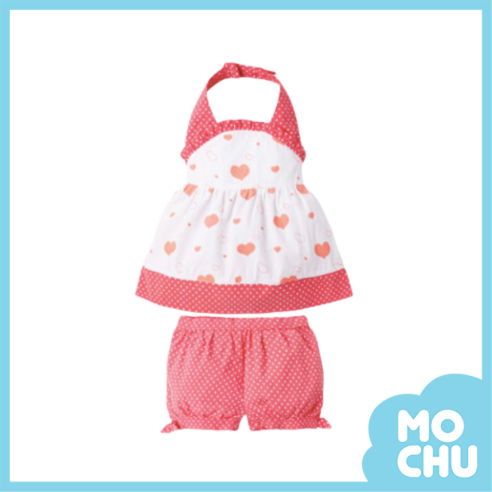 愛心點點圍脖露背套裝